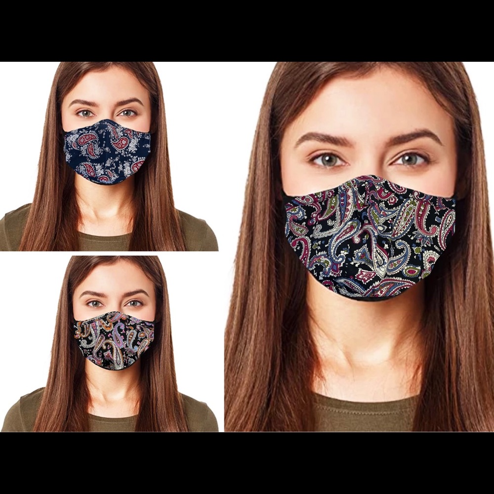 Face Masks Nose Wire, Paisley/Bandanna Style